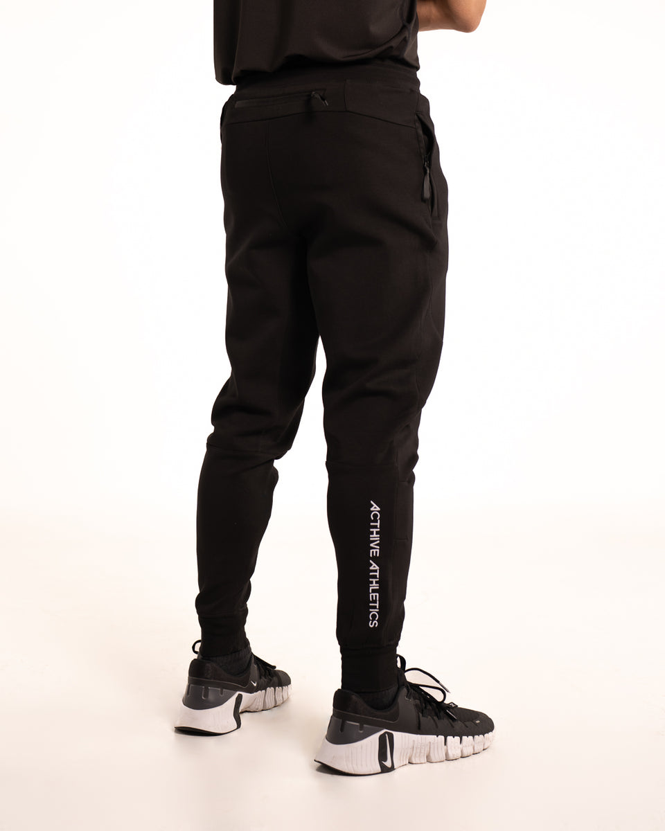 【WOOHWA】ACT JOGGERT PT Black Performance Joggers | ACTV 016 - Premium Men's Gym Clothes