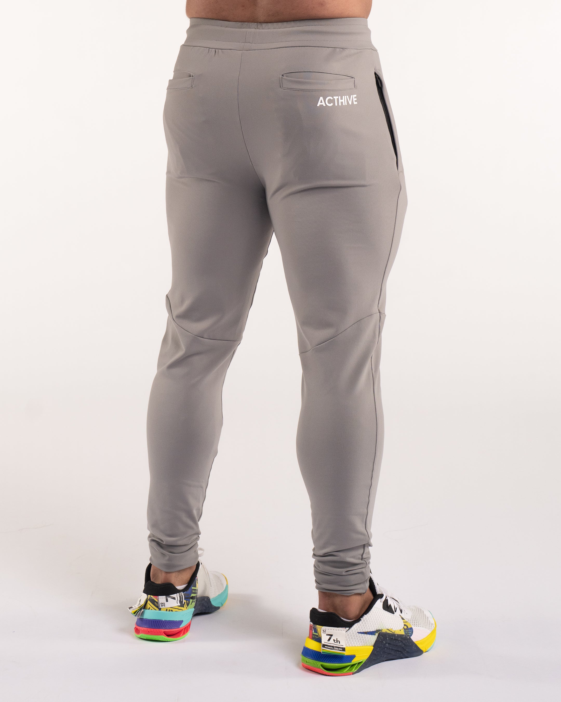 Mens grey tapered shop joggers